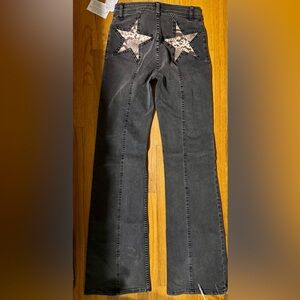 NWT FREE PEOPLE FireCracker Flare Charcoal Jeans 👖 Size 25 Brand New